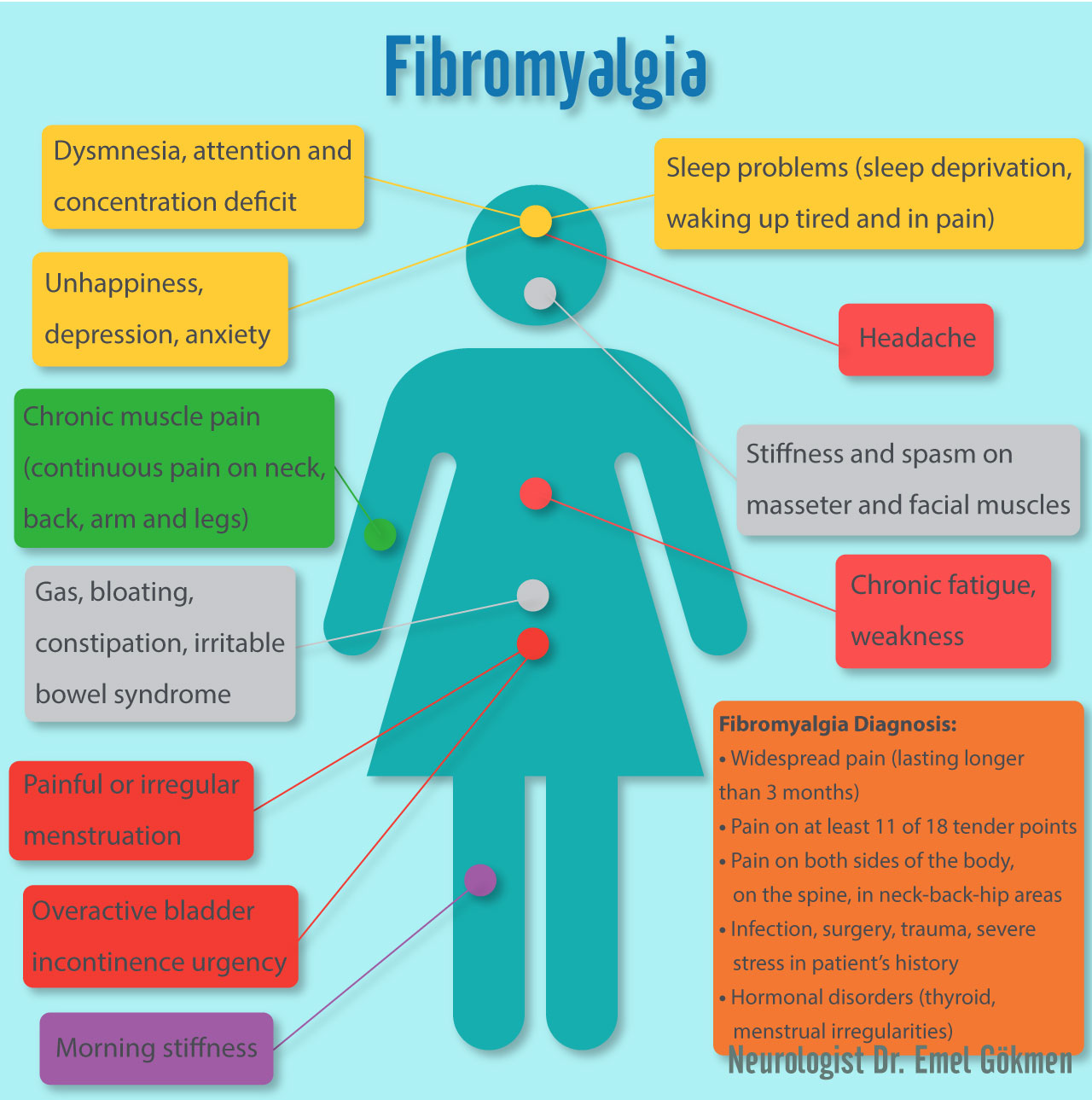 Fibromyalgia infographic Dr. Emel Gokmen