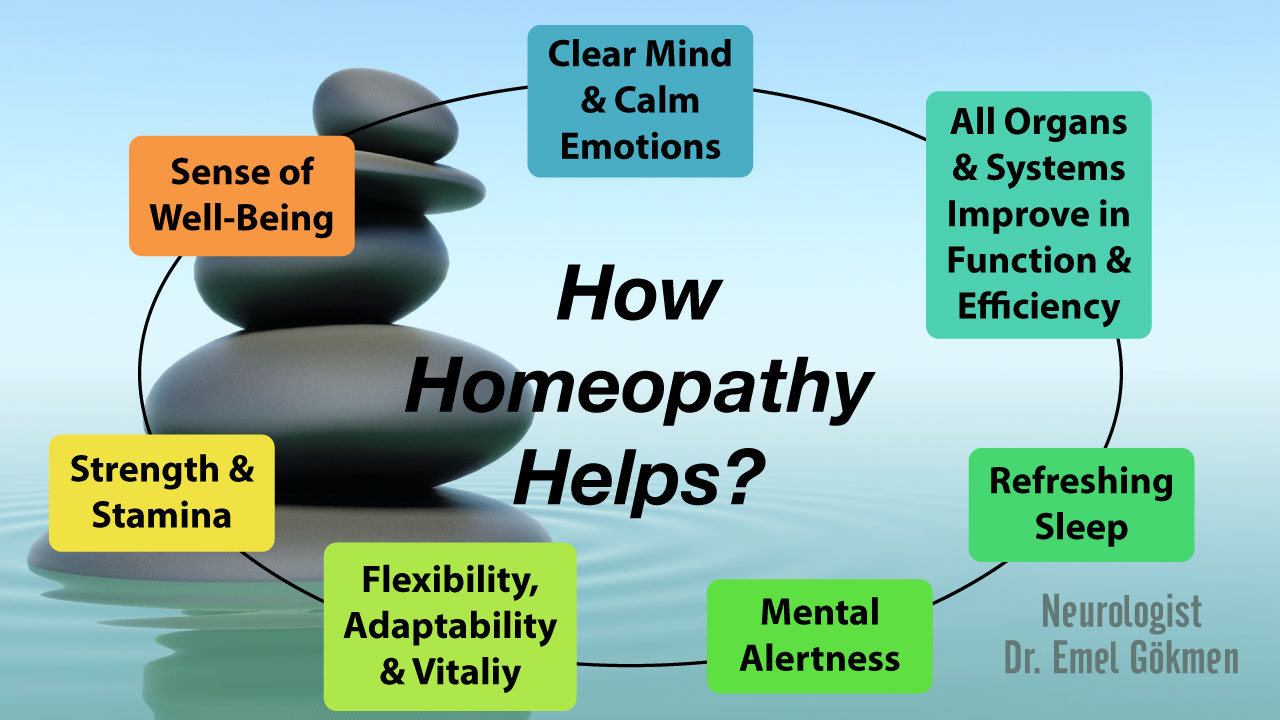 How homeopathy helps? Infographic Dr. Emel Gokmen